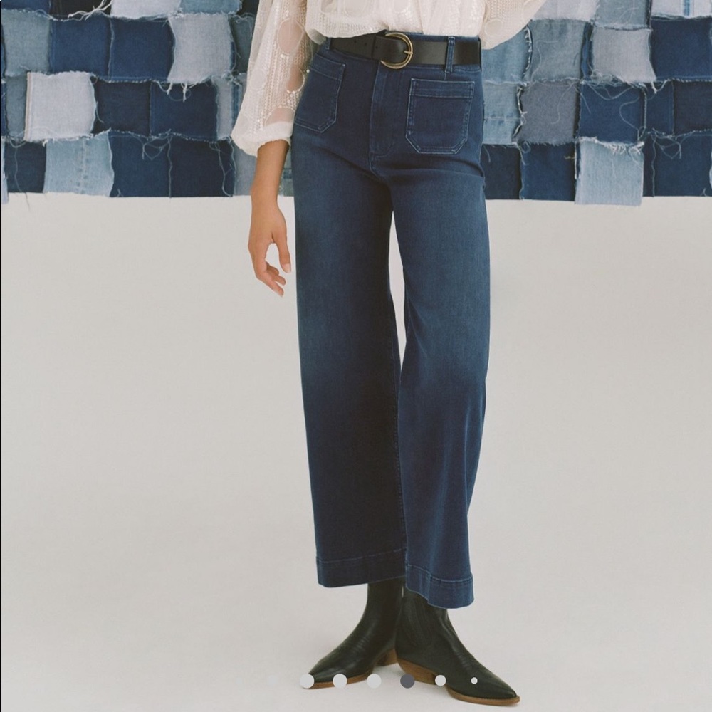 Anthropologie Pilcro The Skipper Wide Leg Cropped Jean Sz 25P
